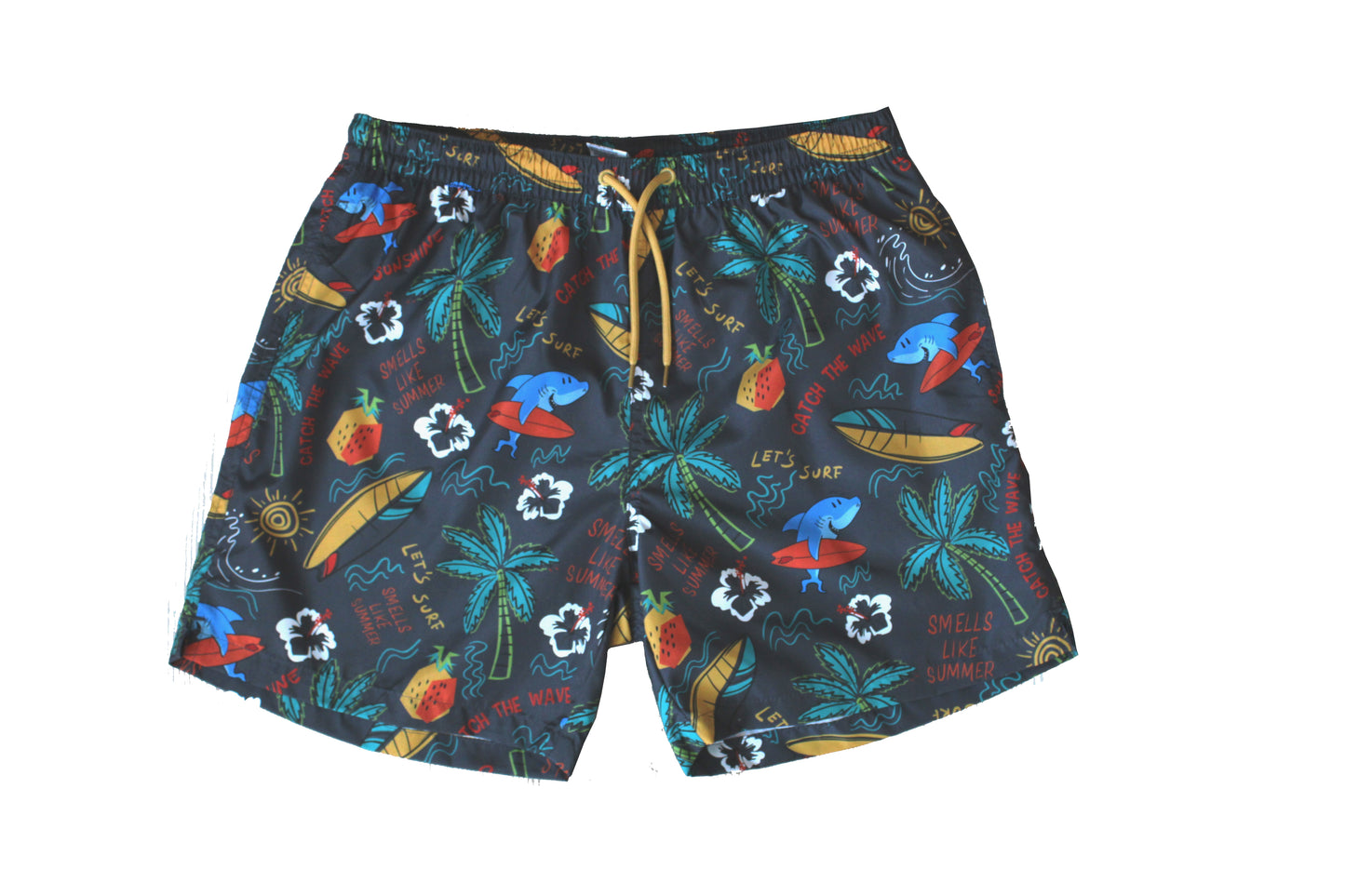 Wild Wood Summer Surf Desenli Hızlı Kuruyan Erkek Deniz Şortu