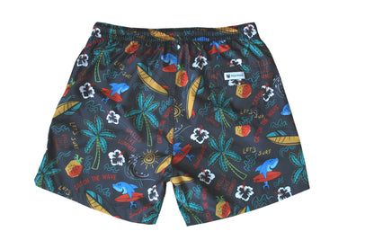 Wild Wood Summer Surf Desenli Hızlı Kuruyan Erkek Deniz Şortu