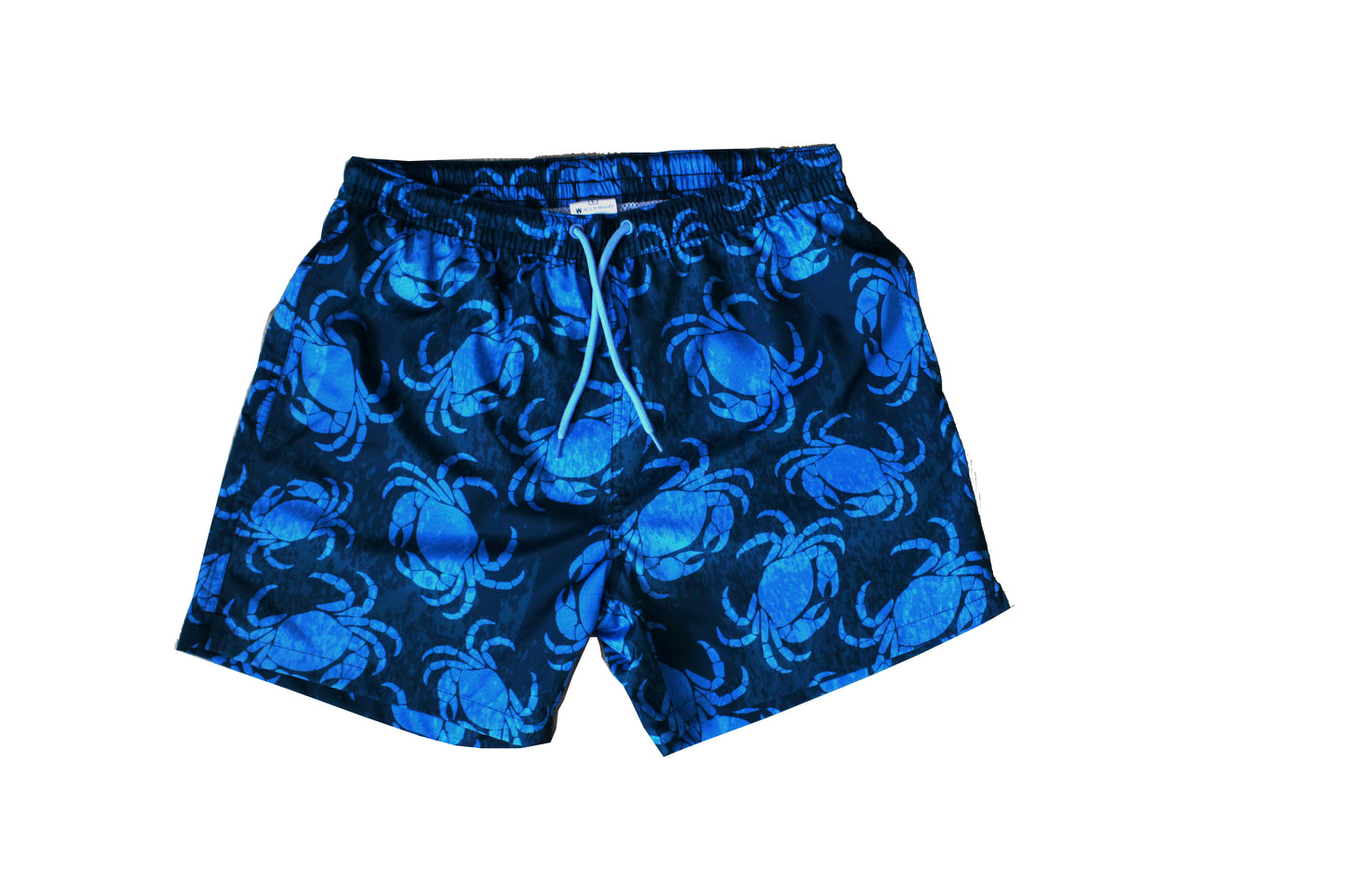 Wild Wood "Deep Blue Crab" Yengeç Desenli Hızlı Kuruyan Erkek Deniz Şortu