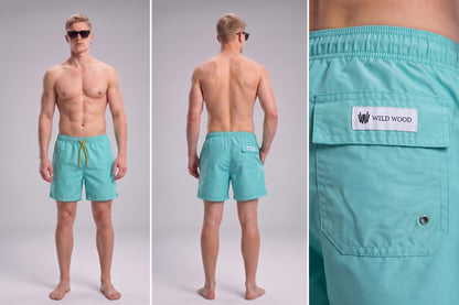 Wild Wood "Mint Breeze" Su Yeşili Hızlı Kuruyan Erkek Deniz Şortu