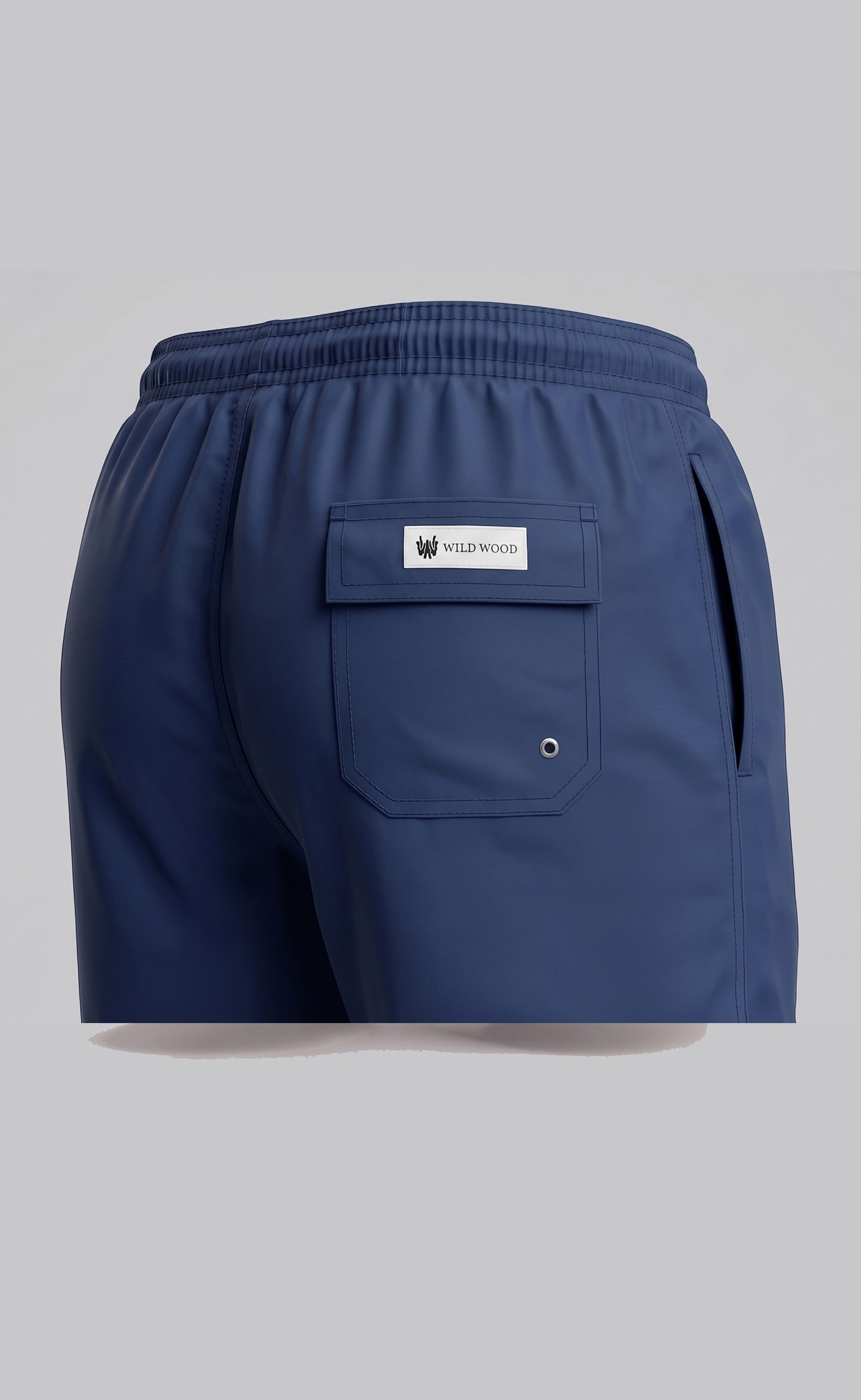 Wild Wood "Pacific Blue" Klasik Düz Hızlı Kuruyan Erkek Deniz Şortu