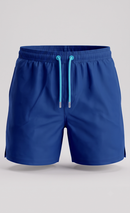 Wild Wood "Pacific Blue" Klasik Düz Hızlı Kuruyan Erkek Deniz Şortu